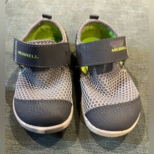 Merrell Kids' Gray and Green Sneakers
